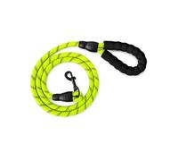 ALLOUTDOOR Rope Dog Lead with Soft Padded Handle - Reflective Rock Climbing Rope Lead for Small and Medium Dogs 135 cm 1.3 cm (Lime)