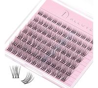 ALLOVE Eyelash Clusters Individual Eyelashes D Curls 10mm 84pcs Soft Cluster Eyelashes Individual Eyelash Extensions for DIY Home DIY Mini 12