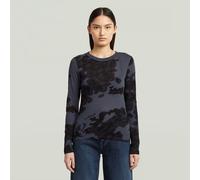 Allover Print Slim T-Shirt - Multi color - Women XXS