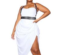 ALLOVME 50.5IN Plus Size Belt Leather Harness Belt Adjustable Body Harness, Black-1, Adjustable Size