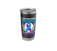Allowed Do Weird Thing Ribbon Rheumatoid Arthritis Awareness Stainless Steel Insulated Tumbler