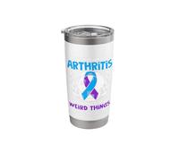 Allowed Do Weird Thing Ribbon Rheumatoid Arthritis Awareness Stainless Steel Insulated Tumbler