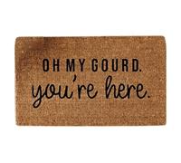 Alloween Doormat "Oh My Gourd You're Here" Funny Indoor Outdoor Door Mat Non-Slip Decorative Rug Mat 60 x 40 cm Fabric Doormat for Entrance Bedroom Porch Patio Autumn Decoration Floor Mat