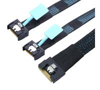Allowish PCI-E Ultraport Slimline SAS 4.0 SFF-8654 8i 74pin To Dual 2X MCIO 4X 4i 8654 38Pin Server Internal Connection Cable (0.8m)