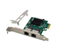 Allowish PCI-E X1 Gigabit Server Network Card 2 Ports RJ45 Lan card 1000Mbps compatible with WOL PXE VLAN Broadcom BCM5718 chipset