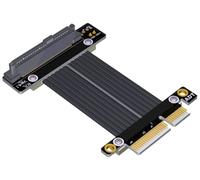 Allowish U.2 Interface U2 To PCIE 4.0 X4 Extension Adapter Data Cable for SSD SFF8639 NVMe Converter 64Gbps Straight Right Angle (50CM,R27SL 4.0)