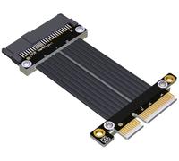 Allowish U.2 Interface U2 To PCIE 4.0 X4 Extension Adapter Data Cable for SSD SFF8639 NVMe Converter 64Gbps Straight Right Angle (10CM,R27SF 4.0)