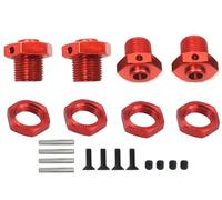 Alloy 17mm Wheel Hex Hub Adapter & Nut for 1/8 Arrma Typhon 3S 1/10 Big Rock V3 RC Car Upgrade Part(Red)