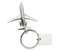Alloy Airplane Keychain - Premium Metal Textured Design, Lightweight Scratch Resistant Body, Creative Aviator Gift Symbolizing Sky Adventures | Keyring for Travelers Captains Aviation Lovers