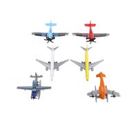 Alloy Airplane Toys Set, 6 Pcs Mini Collectible Fighter Jets for Home
