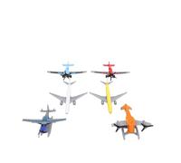 Alloy Airplane Toys Set, 6 Pcs Mini Collectible Fighter Jets Glider for