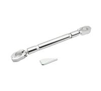 Alloy Aluminum 22mm Motorcycle Handlebar Brace Crossbar Modified Strengthen Clamp Balance Beam For Handle Bars Stabilizers(Silver)
