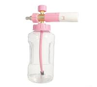 Alloy and Foam Spray Bottle for Pressure Washer, 1/4" Quick Connect Nozzle, Adjustable Foam Concentration, 360° Rotating Spray for Car Wash(pink)