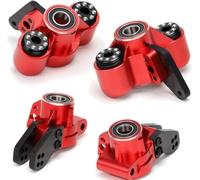 Alloy AR330505 Front Steering Blocks AR330404 Rear Hub Carrier for RC Arrma 6S 1/7 Big Rock Fireteam 1/8 Kraton Notorious Outcast 6S BLX Upgrade Part(Red)