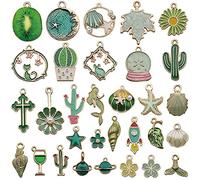 Alloy Assorted Enamel Charms, 31 PCS Bow-Knot Cat High Heels Handbag Lovely Pattern Charms for Women Girls DIY Jewelry Crafting Making