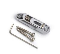 Alloy Bass Guitar Bridge with Brass Saddles: 4-String Through-Body Design, Customizable Height & Stable Tuning Guitar Bridge Parts