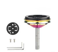 Alloy Bike Headset Cap Mount for Garmin Edge(D) | High-strength aluminum alloy, fits for garmin Edge, black finish, road bike compatible