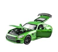 Alloy Body Detailed Interior 1:32 Fit for BENZ GTR AMG Sports car Diecast Metal Alloy Model Sound Light Pull Back not include batteries(Green)