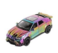 Alloy Body Detailed Interior 1:32 for Lamborghini URUS Simulation Sports Car Model with Sound and Light Feedback, Multi-Door Toy Ornament (Batteries not included)(Purple)