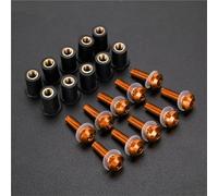 Alloy Bolts Wellnut Motorcycle Windscreen Screws Kit For KAWASAKI For Ninja 250 300 650 For Ninja250 300 650 Windshield Nuts Bolts Fastener Motobike mounting screws(Orange)