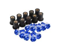 Alloy Bolts Wellnut Motorcycle Windshield Bolts Kit For BENELLI TRK502 502X 502C TRK502X Fairing Windscreen Fastener Screw Nuts Motobike mounting screws(Blue)