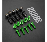 Alloy Bolts Wellnut Motorcycle Windshield Bolts Kit For BMW R1200GS R1200GSADV R1200RS R1200R S1000XR S1000R Fairing Windscreen Fastener Screw Nuts Motobike mounting screws(Green)