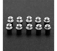 Alloy Bolts Wellnut Motorcycle Windshield Bolts Kit For For Dominator NX650 J-X NTV 650 Windscreen Fastener Fairing Screw Nuts Motobike mounting screws(Silver)