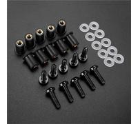 Alloy Bolts Wellnut Motorcycle Windshield Bolts Kit For For Tenere XT1200Z XTZ 750 Windscreen Fastener Fairing Screw Nuts Motobike mounting screws(Black)