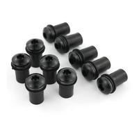 Alloy Bolts Wellnut Motorcycle Windshield Bolts Kit For Kawasaki For Z1000 For Z1000 S For Z1000 SX For ZZR1400 Fixing Mounting Nuts Fairing Fastener Motobike mounting screws(Black)