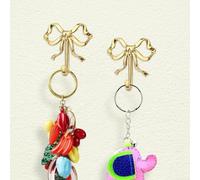 Alloy Bow Wall Hook for Keys Hats Towels Bags Umbrellas Providing Wall-Based Storage Without Requiring Floor Space (A)