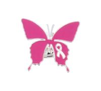 Alloy Breast Health Supportive Ribbon Brooch Feminine Care Commemorative Pin Unique Breastpin Clothes Accessories Ribbon, as shown in the image, as shown in the image, no gemstone