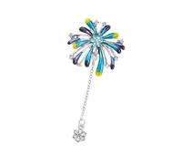 Alloy Brooch Adorned with Crystals Using Fine Enameled Craftsmanship for Stylish Outfits and Gift Giving Versatile Pyrotechnics Design Brooch Featuring Rhinestones Ideal