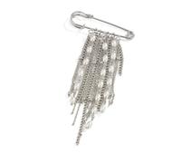 Alloy Brooch Featuring Horse, Heart Shaped Tassels, Mixed Size, as