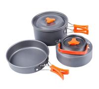 Alloy Camping Aluminium for Cookware 2-3, Kit People | Three-piece Set, Lightweight Outdoor Use, Reliable Performance, Compact Size for Camping Trips and Travel