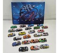 Alloy Car Advent Calendar 2025 for Kids Boys Girls, 24 Days Christmas Countdown Calendar Toy, 24 Pieces Pull Back Car Toys Surprise Gifts for Christmas Birthday New Year (A)