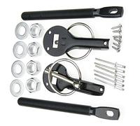 Alloy Car Mount Bonnet Hood Latch Catch Pin Key Locking Kit
