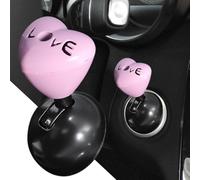 Alloy Car Start Button Joystick | 40mm Love Push Buttons Starter Cover With Aromatherapy, Shift Knob, Metal Joystick, Engine Start Stop Lever For SUVs, Car Ignition Butto-n Cover Decorations