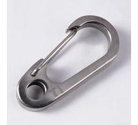Alloy Carabiner Keychain Clip Hook for Mountain Climbing, Backpacking, and Tent Connection (Titanium Color)
