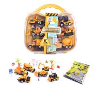 Alloy Cars Construction Vehicle Playset In Carry Case Toys for a Pound