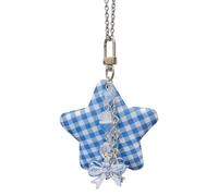 Alloy Chain Pendant Necklace with Soft Fabric Charm, Decorative Wearable Necklace Accessory, Approx 41-50 Cm Length, Single Piece Fabric Pendant Alloy Chain Soft Charm Decorative Wearable Daily Wear