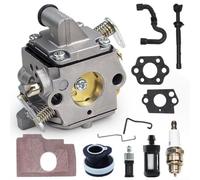 Alloy Chainsaw Carburetor Kit C1Q S57 for MS180 MS170 017 018 1130 120 060 Includes Gasket Oil Filter Fuel Line Throttle Push Rod Precision Machined Parts for Homeowner and Landscaping Use