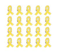 Alloy Charity Ribbon Pins Pack of 20 Piece Volunteer Accessories User Friendly Design Funeral Memorial Brooch Compact Ribbon Lapel Pins