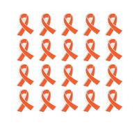 Alloy Charity Ribbon Pins Pack of 20 Piece Volunteer Accessories User Friendly Design Funeral Memorial Brooch Compact Ribbon Lapel Pins