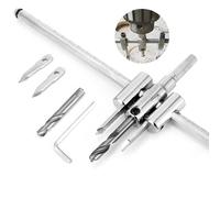 Alloy Circle Cutter, 30-300 MM Adjustable, For Woodworking Plastic | Circle Hole Cutter, Hole Saw Drill Bit, Alloy Steel Material, Home Renovation Tools For Plasterboard