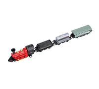 Alloy Classical Pull Back Toy for Children, Includes 1 and 3 Carriages, Colorful Diecast Model, Small Portable Size (Red)