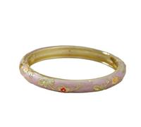 Alloy Clovers Bangle for a Wrist Accent | Reflective-Looking Finish, Fashion Jewelry for the Wrist, Everyday Outfit Accent, Clear Quantity of 1
