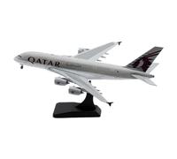 Alloy Collectible Plane Gift 1 400 For QATAR Airlines AIRBUS A380 Diecast Aircraft Jet Model A7-APG With Stand Miniatures Set