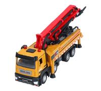 Alloy Concrete Pump Truck Model High Simulation Construction Vehicle Toy Realistic Pumping Function for Kids Indoor Outdoor Play Plastic Alloy Material 1:32 Scale