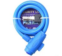 Alloy Core Soft Chain Wire Lock with Key for Mountain and Electric Bikes, Antitheft Protection and Weather Resistant Design for Everyday Use (blue-1.2m)