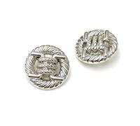 Alloy Cufflinks Gold Silver 15mm to 25mm 10 Pcs(Silvery,25mm-10pcs)